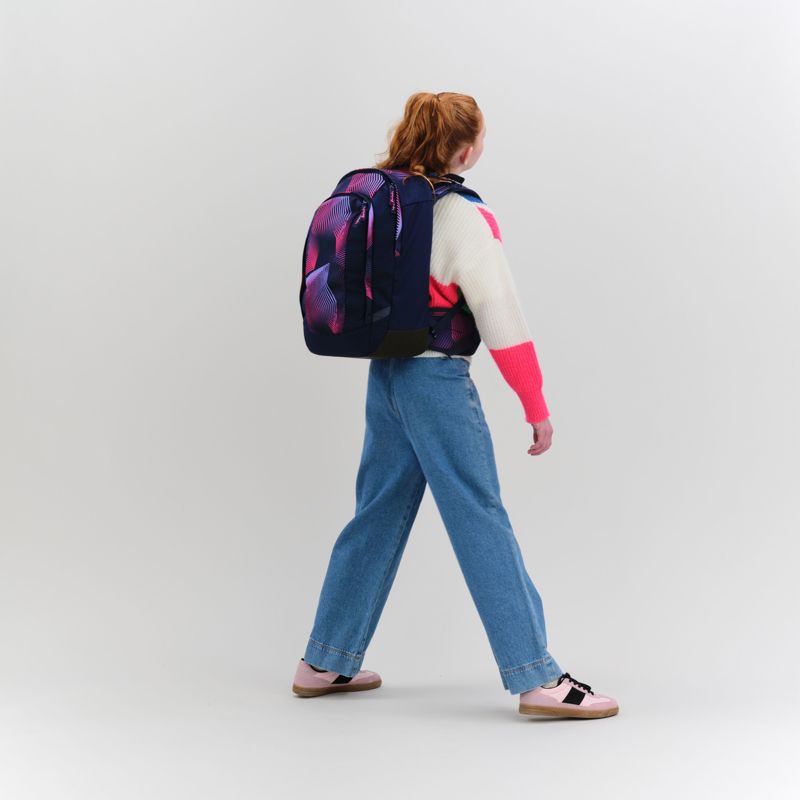 Satch Skolväska Air Seismic Pink Rosa mönstrad 9