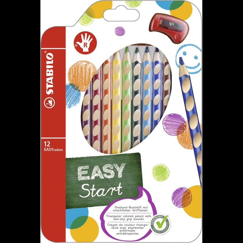 STABILO Farveblyanter Easycolor 12 stk Multi