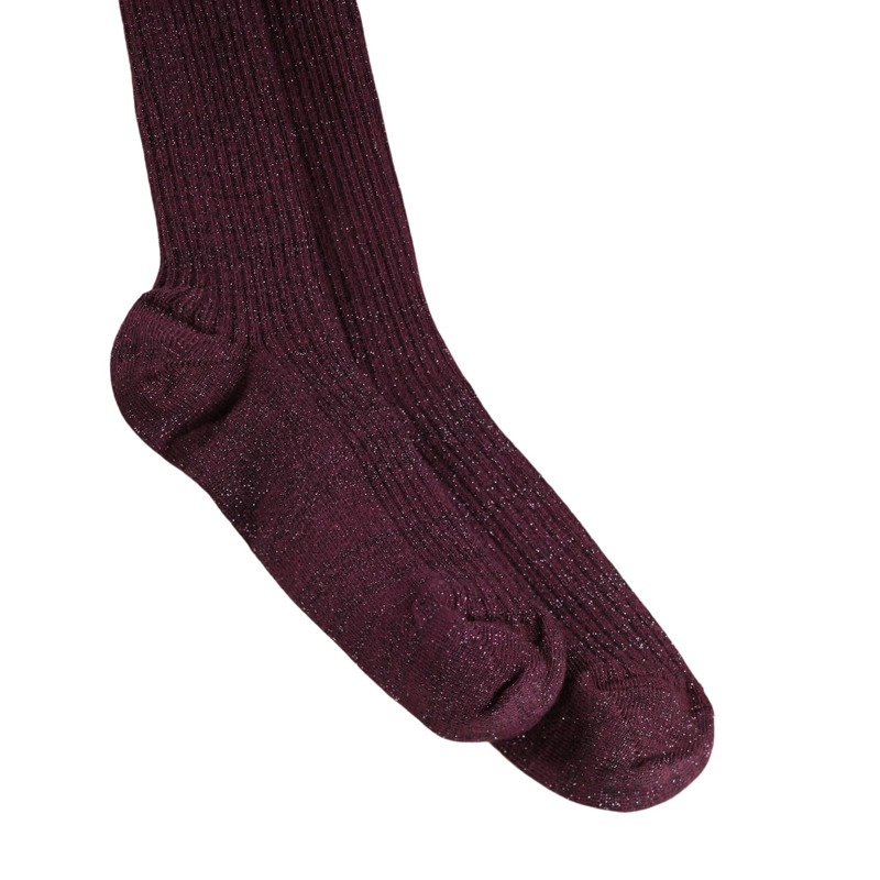 Molo Strumpbyxor Glitter Rib Bordeaux Str. 98-104 2