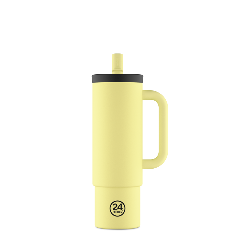 24Bottles Termosmugg Straw Cup Gul 1