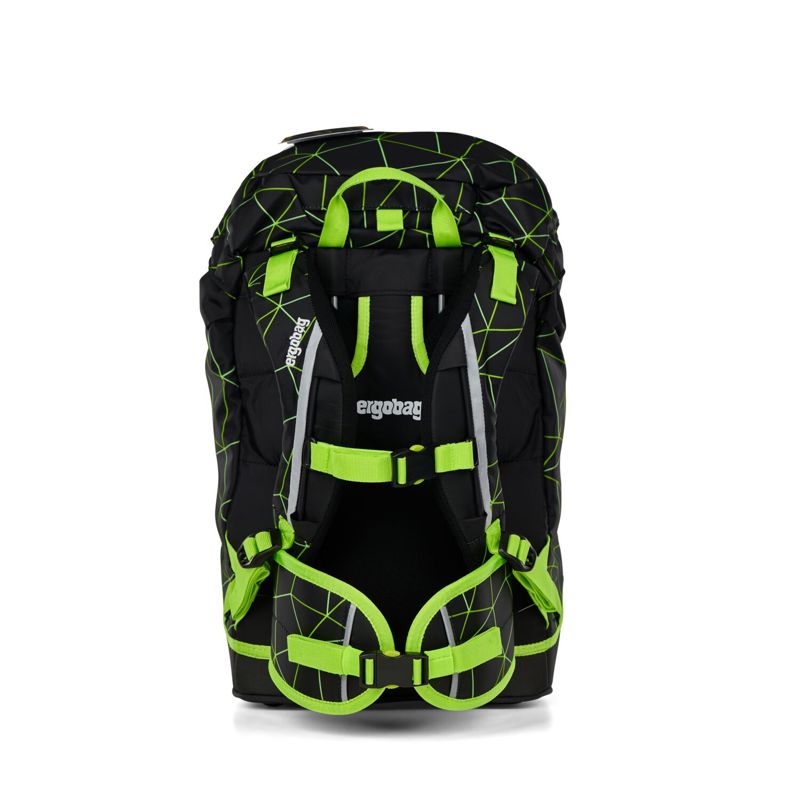 Ergobag Skoletaske Prime CyBear Race  Sort- Neon 4