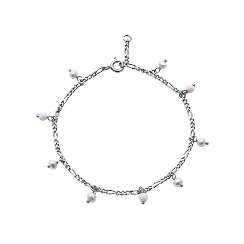 Maanesten Armbånd Lula White Sølv