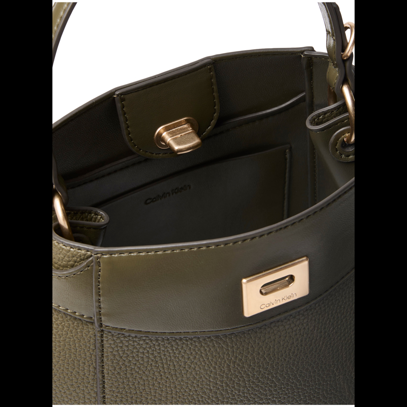 Calvin Klein Crossbody mix media turnlock Beige 3