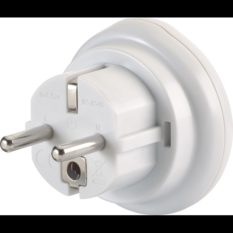 Go Travel Adaptor UK-EU Adaptor Hvid 3