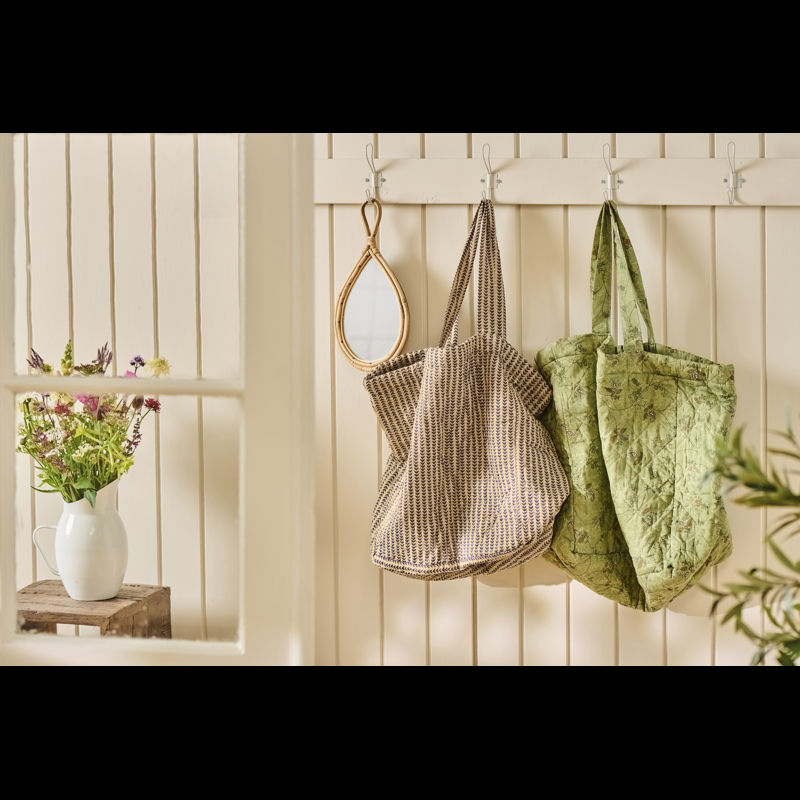 Ib Laursen Shopper Quiltet Grönt mönster 3