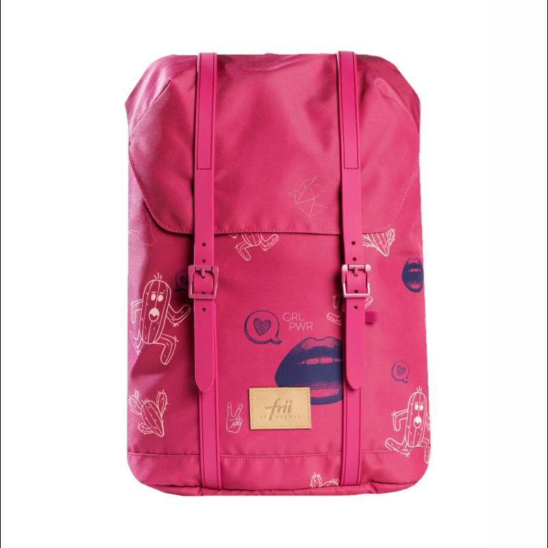 Frii of Norway Skolväska Pink Rosa mönstrad 1