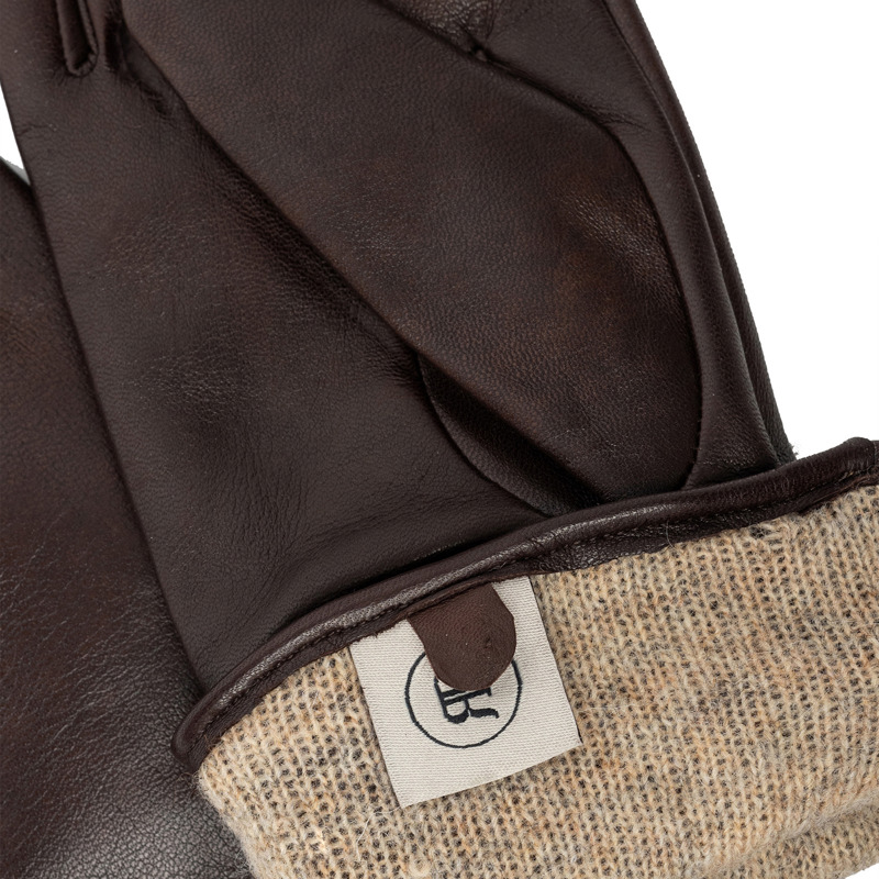 RE:DESIGNED Damehandsker Anvi Wool M. Brun Str S 4