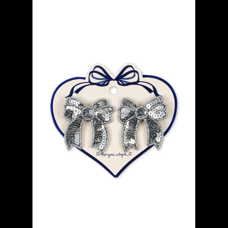 Konges Sløjd Hårklämma 2-pack Sequin Silver 1