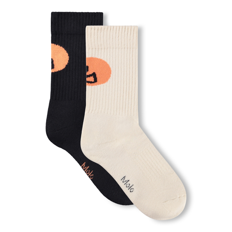 Molo Strumpor Norman 2-pak Svart/Beige Str. 23-26 1