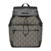 Calvin Klein Rygsæk Emblem Jacquard Flap Sort/Beige 13" 1