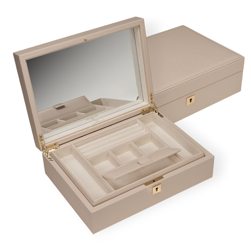 Windrose Smykkeskring Charmbox Beige 1