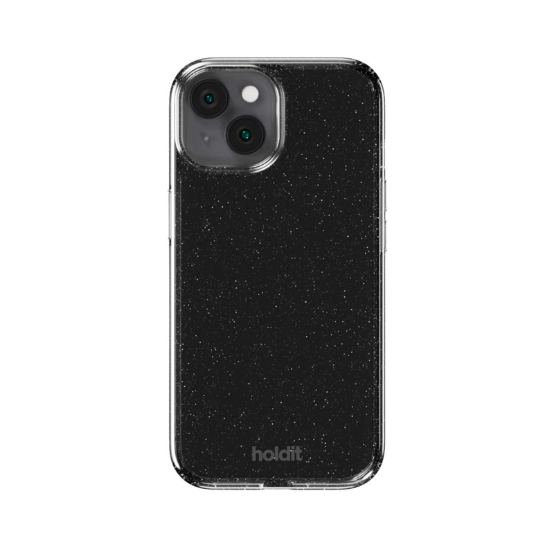 Holdit Mobilcover Glitter Sort iPhone 13/14/15 2