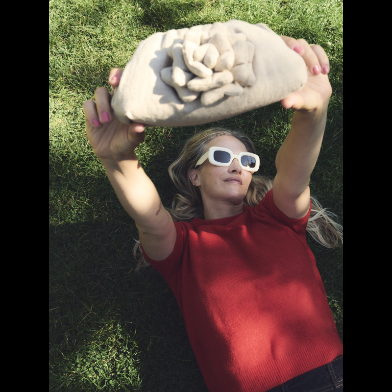 DAY ET Clutch Day Linen Flower Sand 2