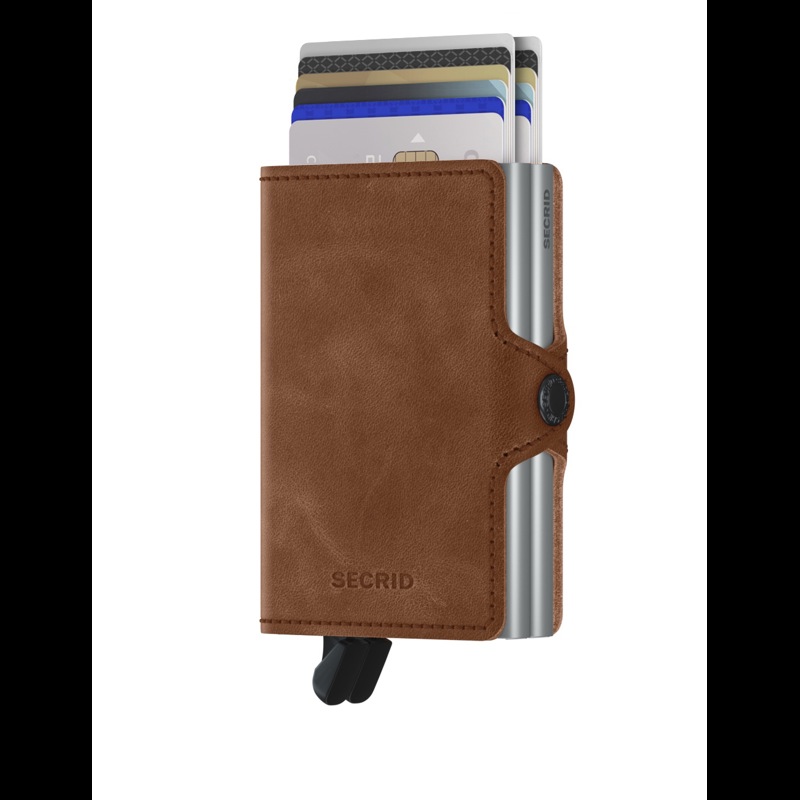 Secrid Kortholder Twinwallet Cognac/sølv 1
