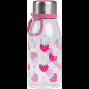 Beckmann Vattenflaska Strawberry Rosa mönster