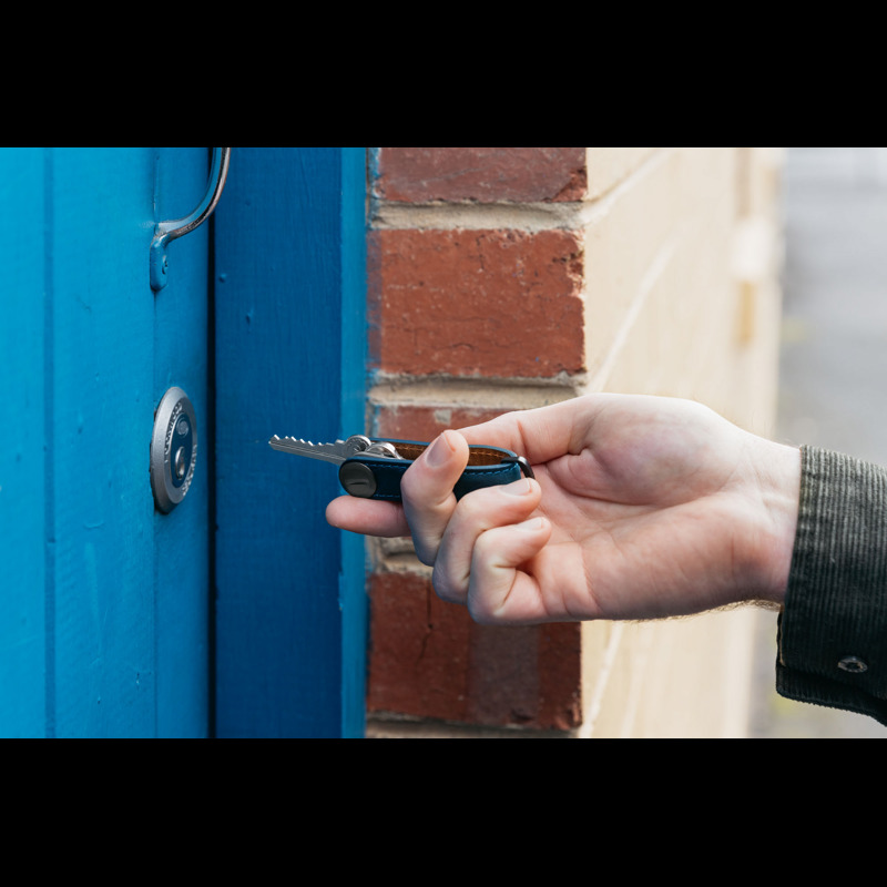 Orbitkey Nøgleholder Crazy Horse Blå 4