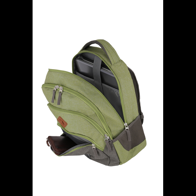 travelite Basics ryggsäck Grön/grå 15" 5