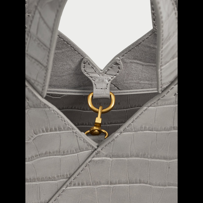 By Malene Birger Crossbody Lullie Croc Grå 4