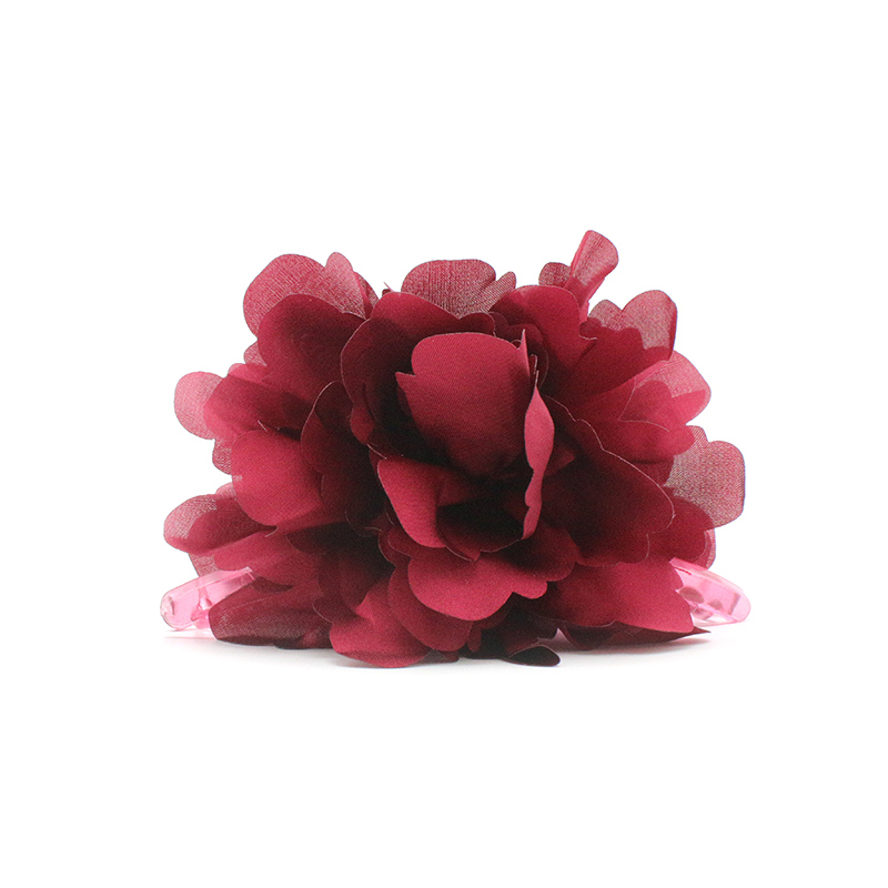 Conmé Hårklemme Lea Big Flower Bordeaux 3