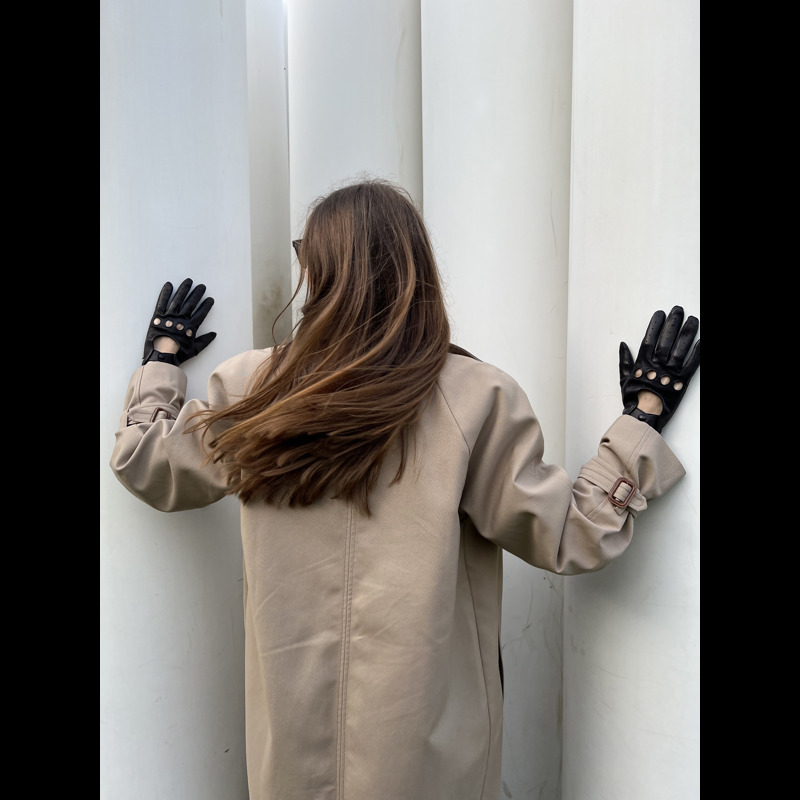 Randers Handsker Dame Kørehandsker Lam Sort Str. 7 4