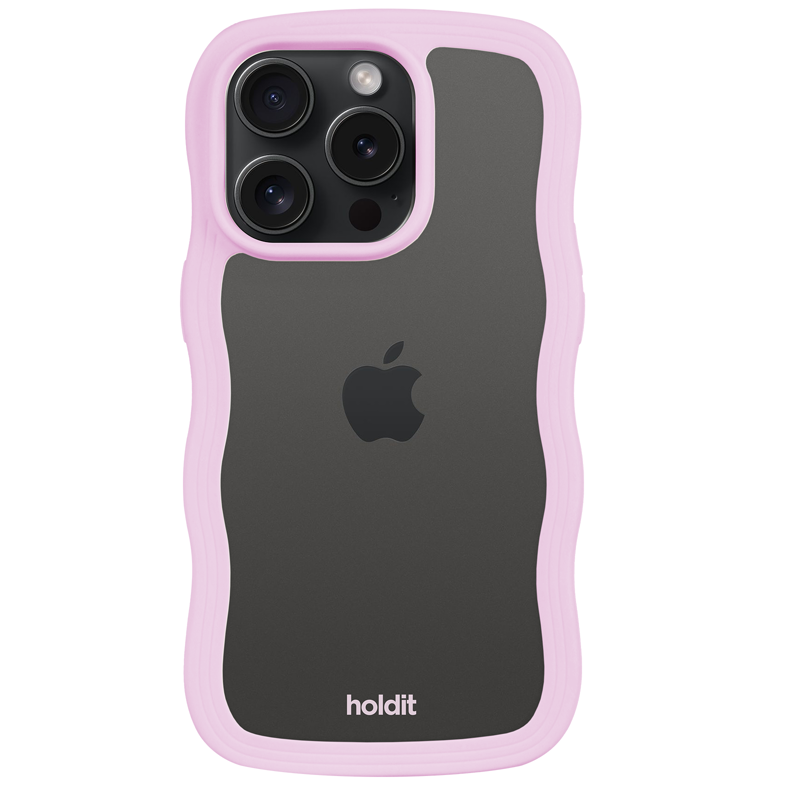 Holdit Mobilcover Wavy Transparent Lilla iPhone 14 Pro 2