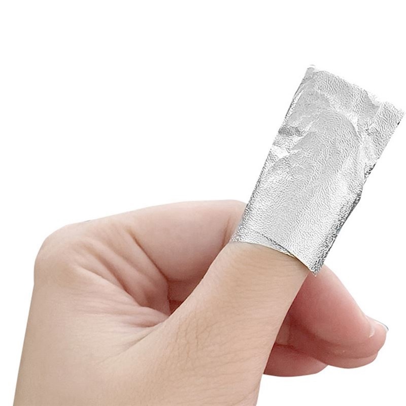 UNIQ Negle Soak Off Wraps Sølv 2