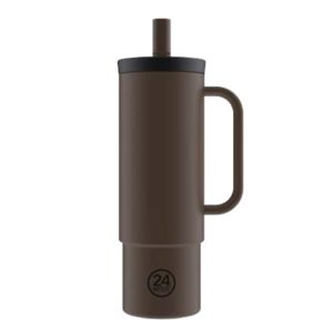 24Bottles Termosmugg Straw Cup Brun