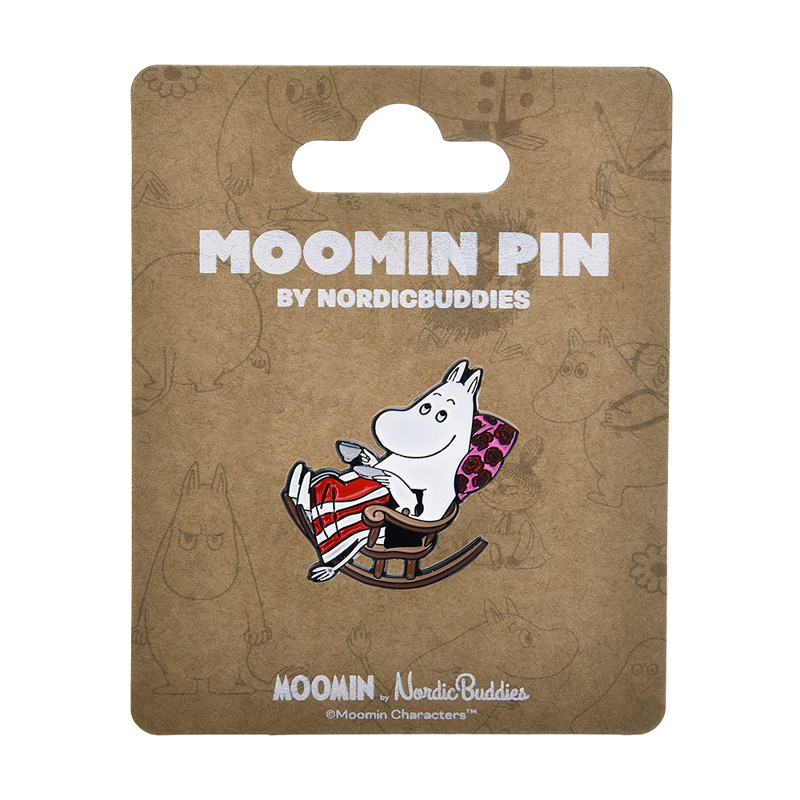 Nordic Buddies Broche Pin Mummimor Rød/Hvid 1