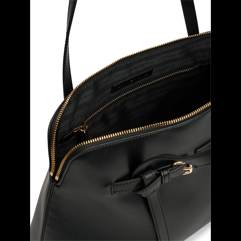 Tommy Hilfiger Håndtaske Satchel Buckle Sort 4