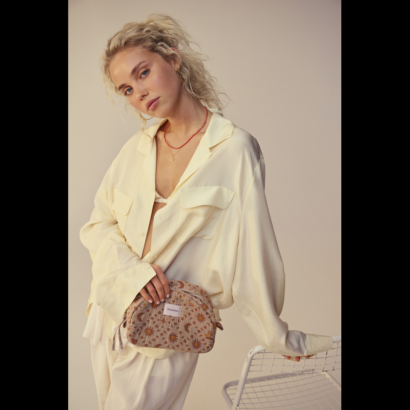 Maanesten Toilettaske M Rose Moon & Sun Orange brun 4