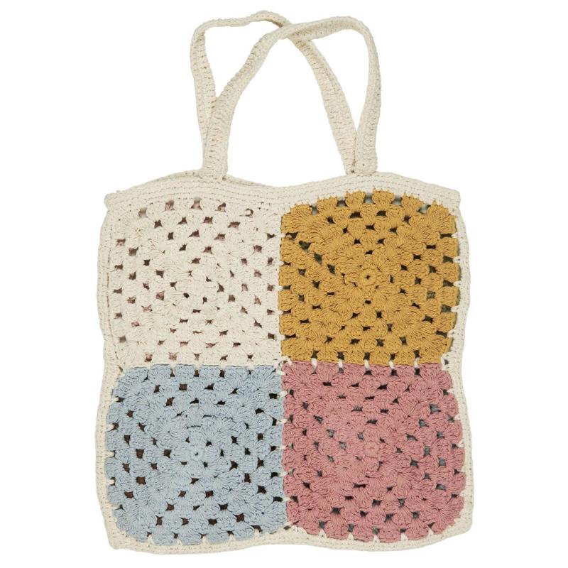 Ib Laursen Totebag Virkad väska Fält Multi 1
