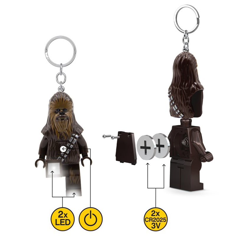 LEGO Tilbehør Bag Charm m/ LED Chewbacca Brun/brun 2