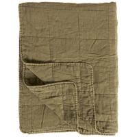 Ib Laursen Filt Klassisk quilt  Oliv Grön 1