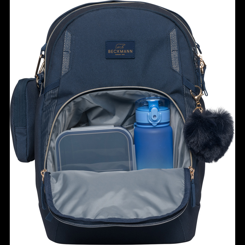 Beckmann Skoletaske Sport Air Blue G. Navy/guld 5