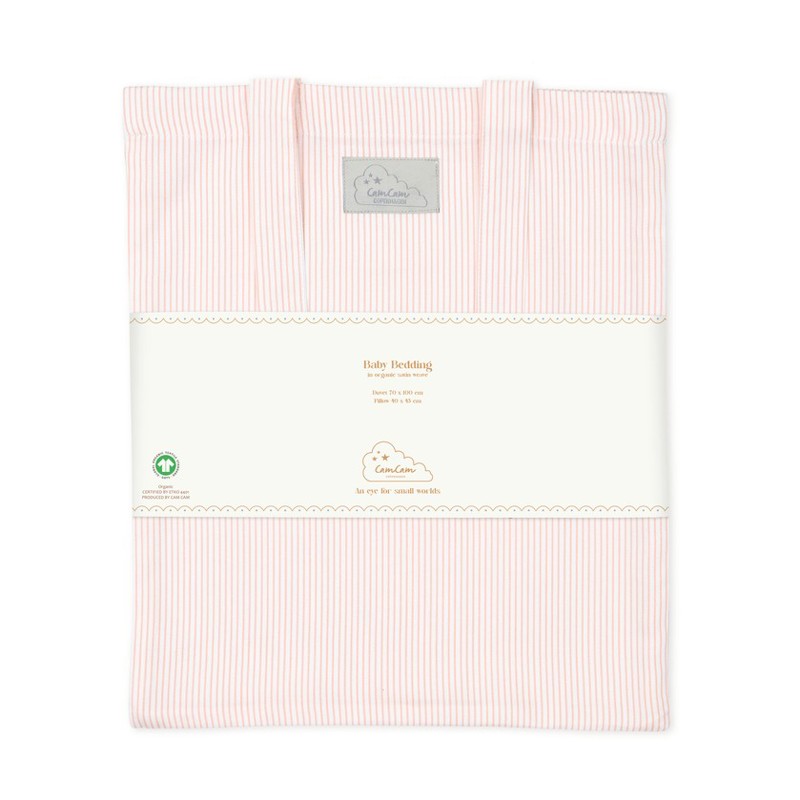 Cam Cam Copenhagen Sengetøj Baby Classic Stripes Rosa 70x100 cm