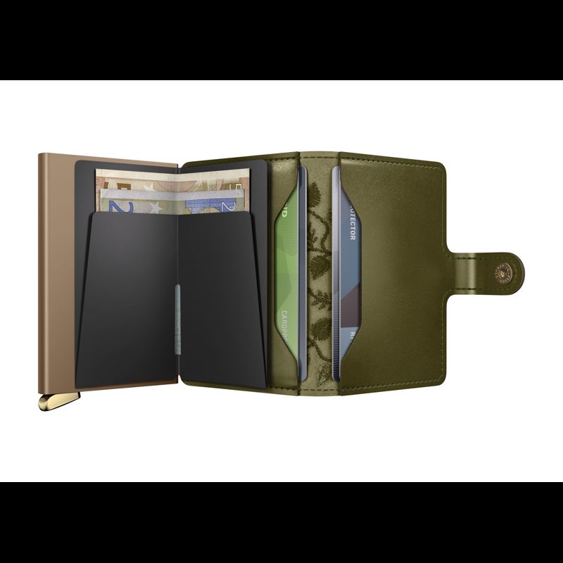 Secrid Miniwallet Stitch Floral Oliv 2