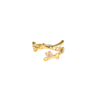 PITAYA Ring Rosa Double Stone  Guld