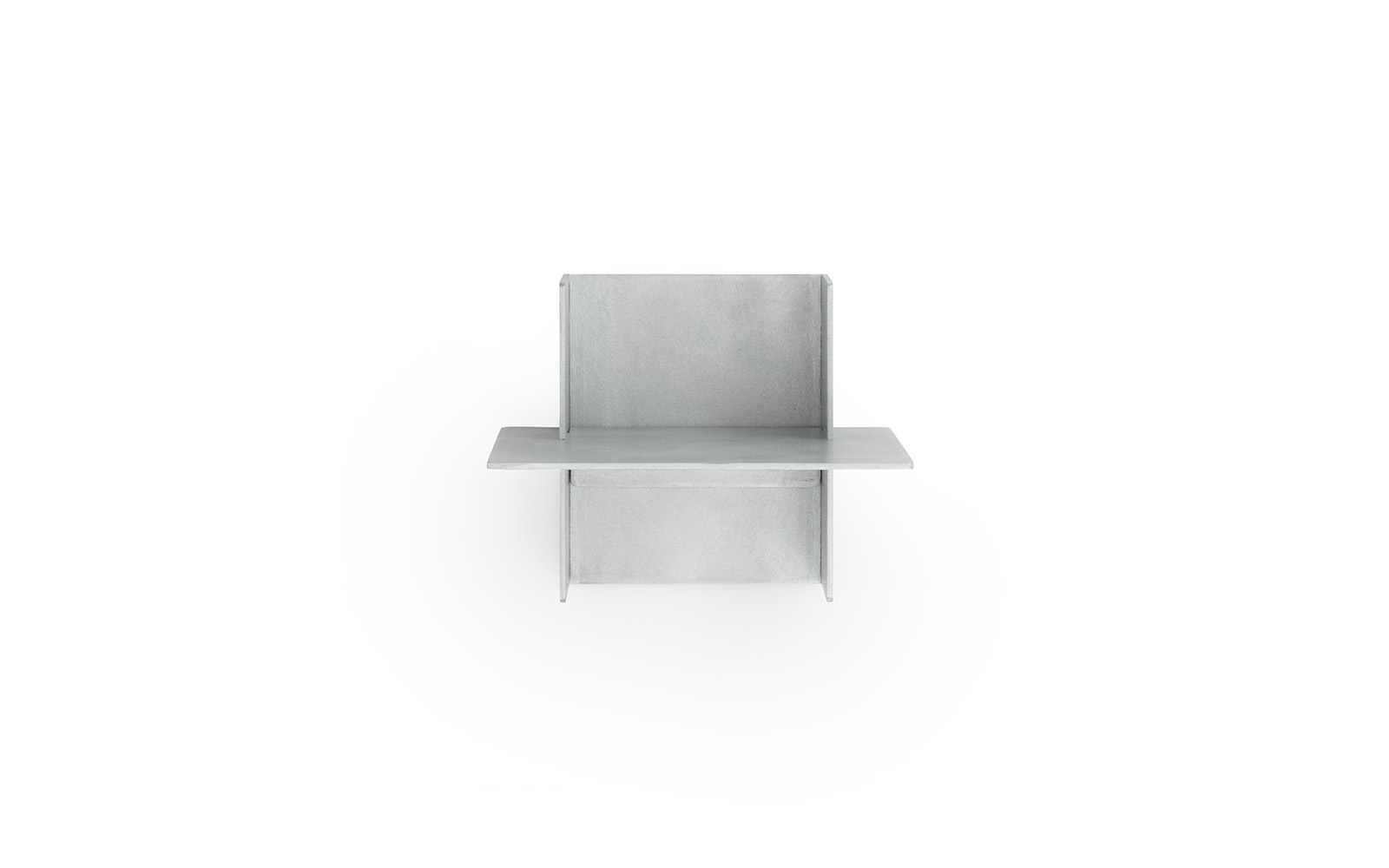 One Step Up Bookcase | low | white steel and ash