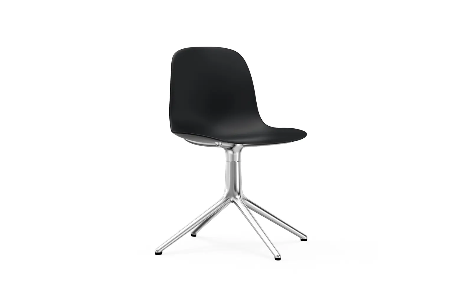 Normann Copenhagen Form Drehstuhl schwarz/Aluminium