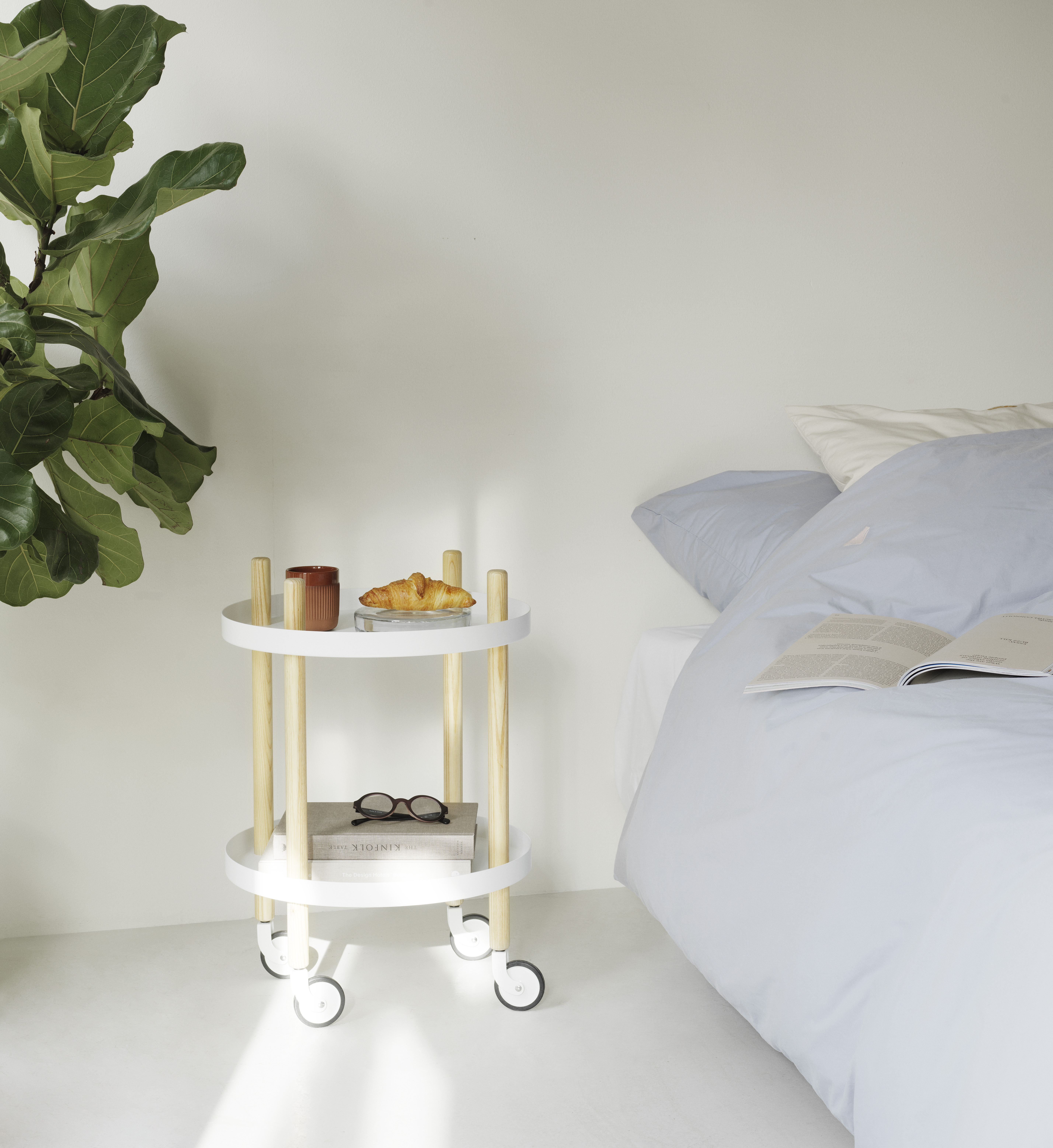 Block Table Ø45 cm White