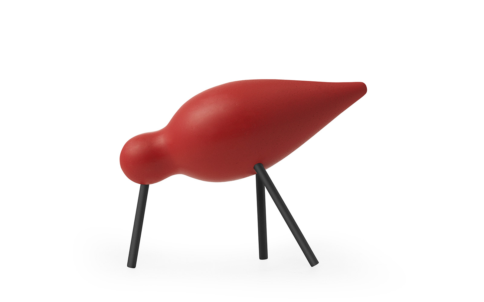 Shorebird medium black/black – a decorative wooden bird figure