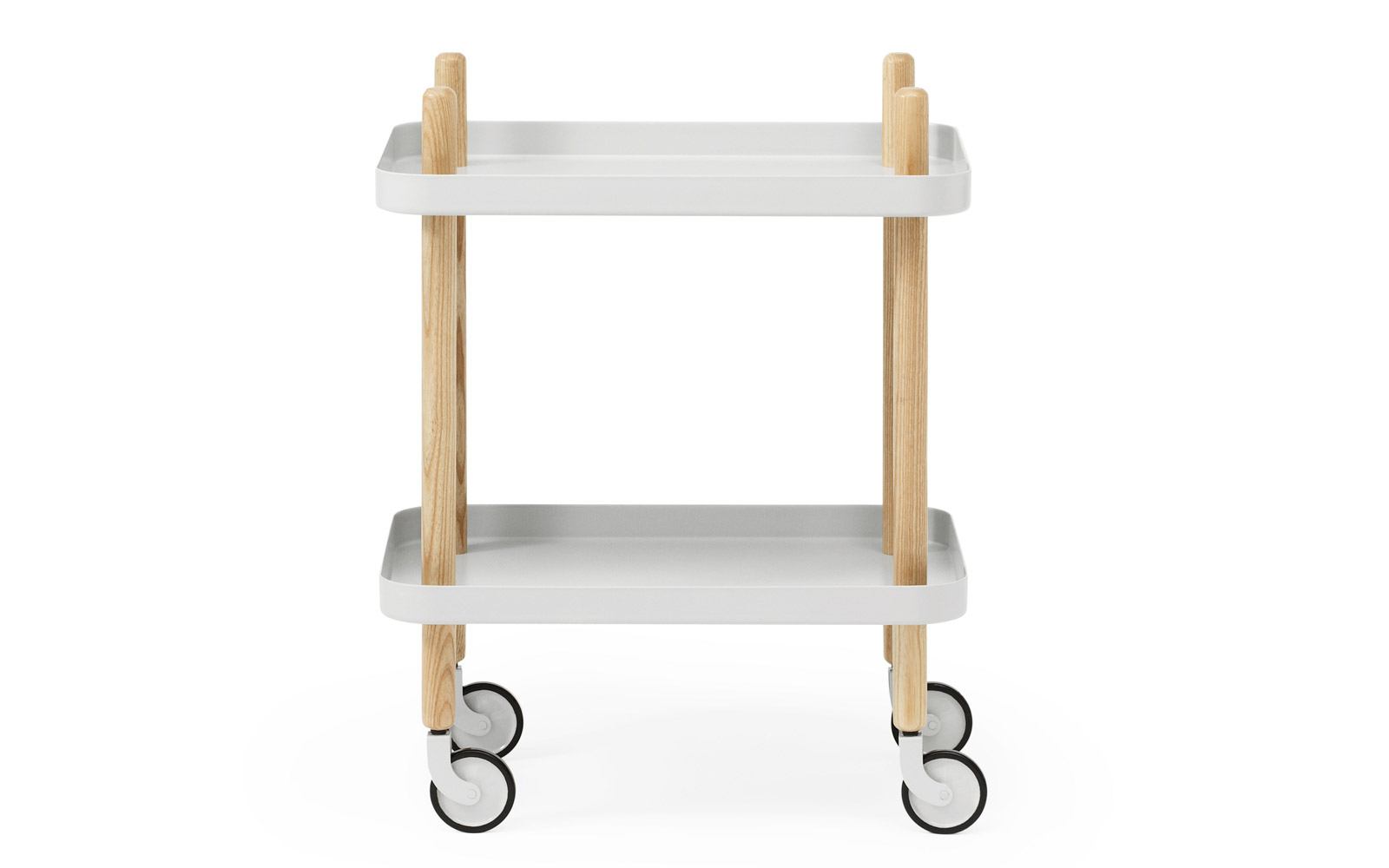 normann  Block テーブル ホワイト① Block Table | Mobile side tabel in a light design