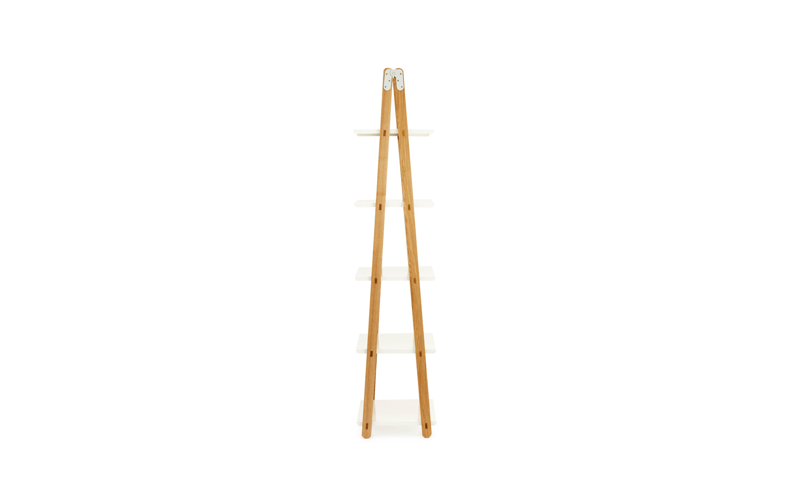 One Step Up Bookcase| high | white steel and ash