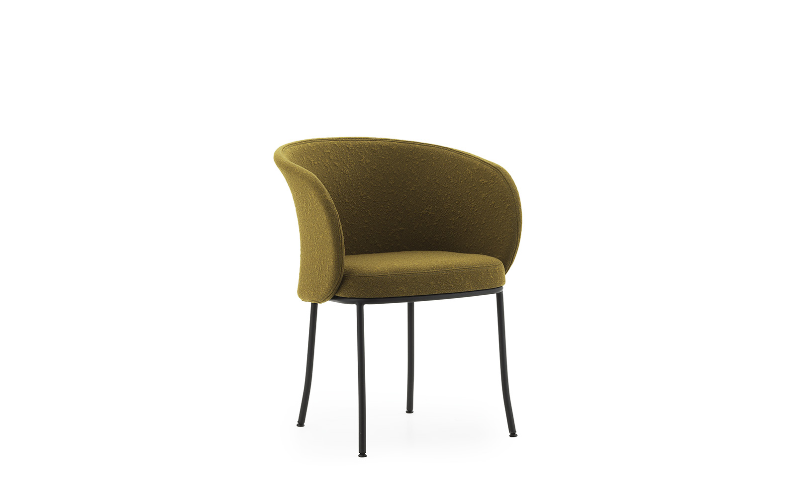ダイニングチェア normann  armchair steel green Knit Armchair Black Steel Olive | Normann Copenhagen