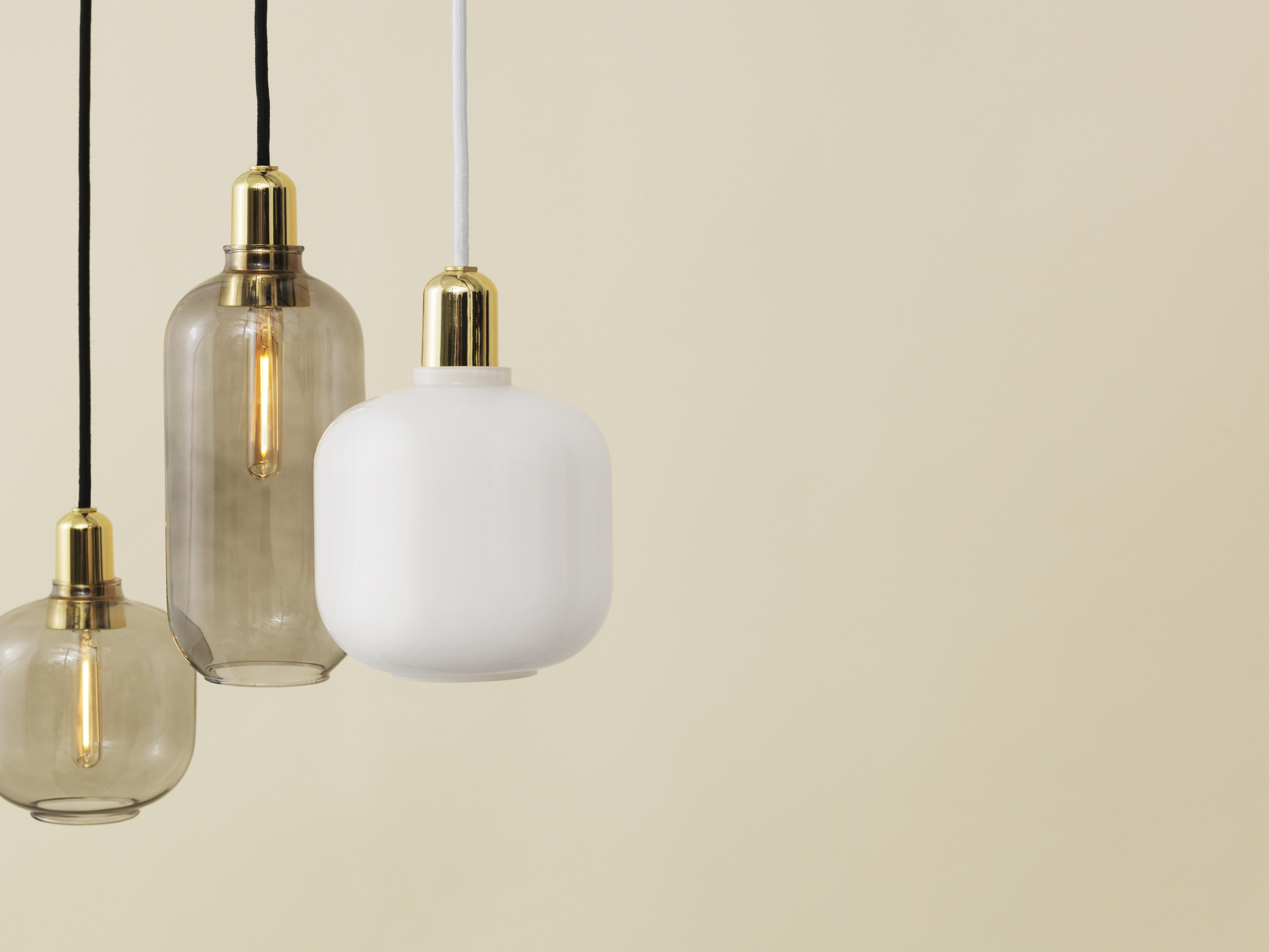 Small Amp pendant lamp | With shiny brass