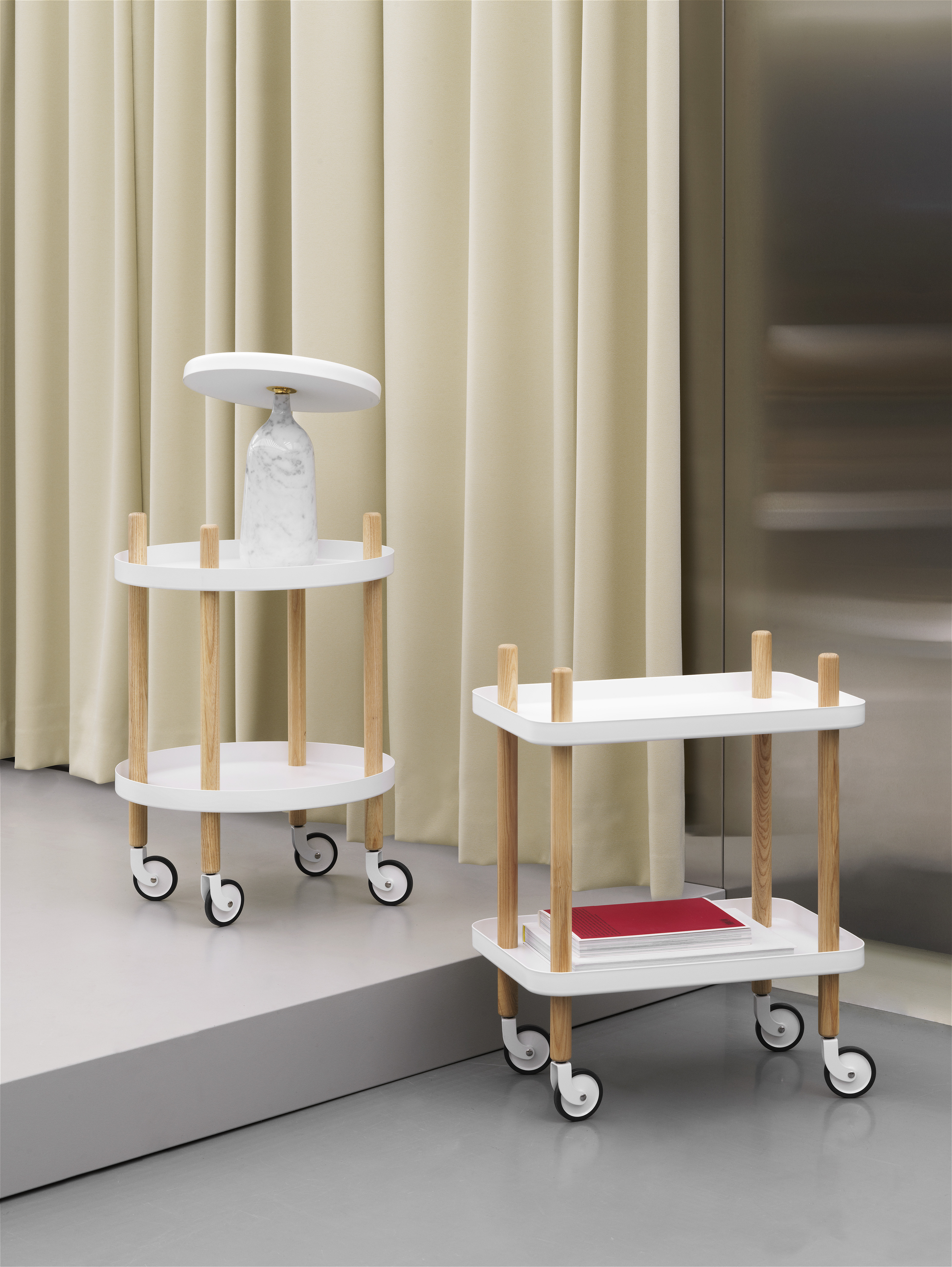 Block Side Table in White - A versatile piece of furniture.