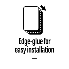 Edge-glue for easy installation