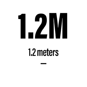 1.2 meters